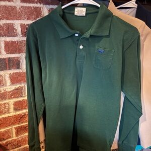 Green Long Sleeve Polo Shirt